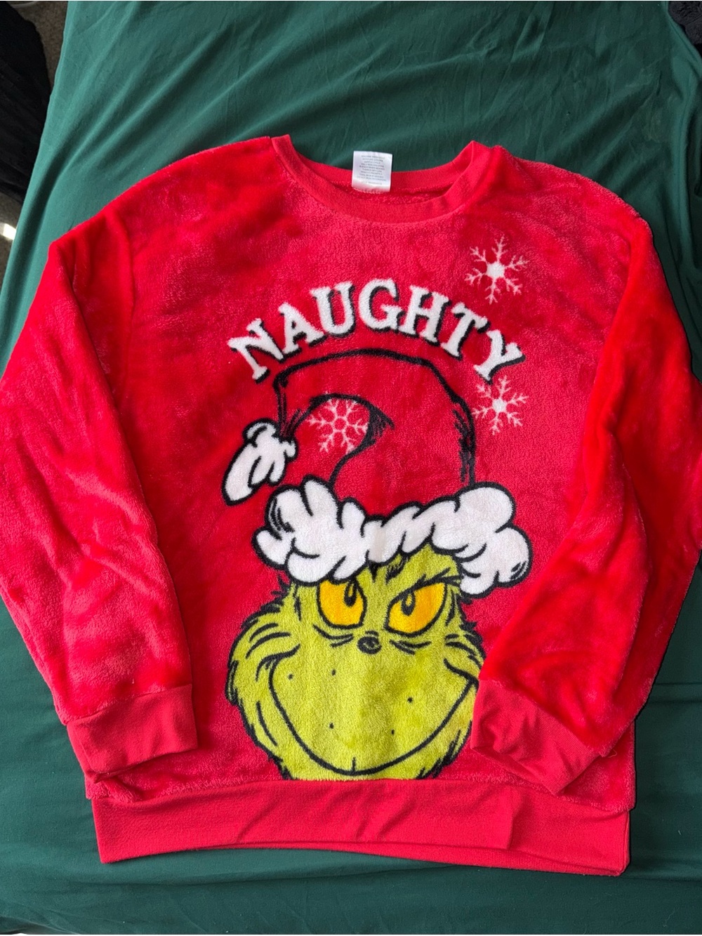 Red Grinch 'Naughty' Holiday Sweater - women’s Festive Pullover